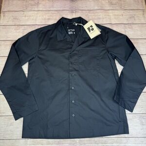 Frank And Oak The Pyjama Shirt Black XS/S Hemp Cotton Blend NWT Sleepwear‎